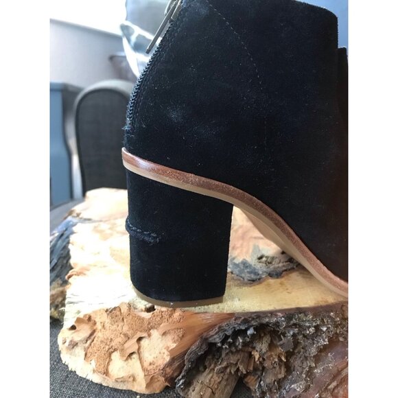 UGG Ginger Open Toe Ankle Boot Black Suede Size 6 1/2 Dressy Casual Summer fall - Picture 8 of 12